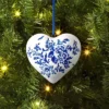 Christmas Delft Blue Heart Ornament - Wondershop™