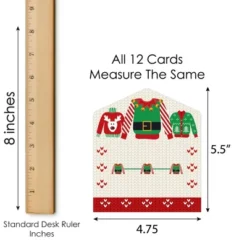 Big Dot Of Happiness Ugly Sweater - Holiday And Christmas Party Game Pickle Cards - Pull Tabs 3-in-a-Row - Set Of 12 -Northlight Sale GUEST 010f05a9 99c4 481f a3d7 c88b0a280402