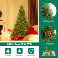 Costway 6 FT Pre-Lit Christmas Tree 3-Minute Quick Shape With Quick Power Connector Timer -Northlight Sale GUEST 011e1919 9bdd 477d af83 7467de4cf808