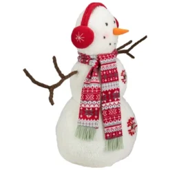 Northlight Plush Snowman With Button Snowflakes And Earmuffs Christmas Decoration - 21.5" - -Northlight Sale GUEST 01dba3b1 ae2e 4d58 a5e8 2f733b1ec3c8