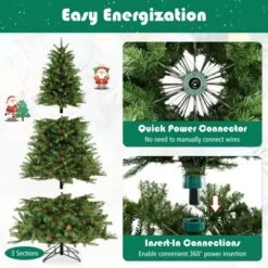Costway 6 FT Pre-Lit Christmas Tree 3-Minute Quick Shape With Quick Power Connector Timer -Northlight Sale GUEST 01fa4159 1db8 41f8 995c e4173e336909