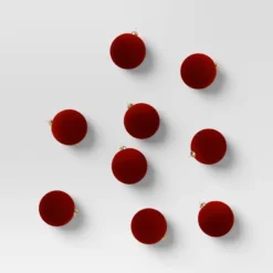 9ct 80mm Christmas Flocked Ball Ornament Set - Wondershop™ -Northlight Sale GUEST 03a38f0b 9747 4195 9b6a b8bb87f382a7