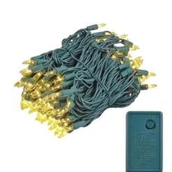 Novelty Lights 46.5 Feet 140 Light Incandescent Chasing Christmas String, 16 Function Controller On Green Wire, UL Listed -Northlight Sale GUEST 052bd50e cabc 4de0 aaed 82333f1873d1