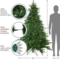 Northlight Real Touch™️Pre-Lit Full Minnesota Balsam Fir Artificial Christmas Tree - 6.5' - Warm White LED -Northlight Sale GUEST 05f347ab fcf9 49d9 9cc3 261bae0129cd