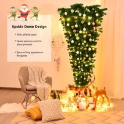 Costway 7Ft Unlit Upside Down Artificial Christmas Tree With 1000 Branch Tips Holiday -Northlight Sale GUEST 081d320b 9939 4301 bc5d fb0859d4ade8