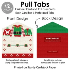 Big Dot Of Happiness Ugly Sweater - Holiday And Christmas Party Game Pickle Cards - Pull Tabs 3-in-a-Row - Set Of 12 -Northlight Sale GUEST 0aa2d5a4 65ad 438c 84a4 27235375cf8d
