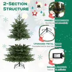 Costway 5 FT Artificial Christmas Tree With 1426 Lush PVC & PE Tips 200 LED Lights -Northlight Sale GUEST 0abb22c8 ba85 464a 933c 03683587e57c