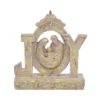 Transpac Resin Gold Joy Holy Family Nativity Scene Figurines Christmas Tabletop Decor Indoor Unique Holiday Gift