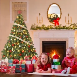 4.5/6/7.5/9 FT Artificial Christmas Tree, Christmas Tree With Decoration, Metal Base Easy Assembly For Home, Office, Party, Holiday Decor 40 4.5/6/7.5/9 FT Artificial Christmas Tree, Christmas Tree With Decoration, Metal Base Easy Assembly For Home, Office, Party, Holiday Decor -Northlight Sale GUEST 0b0364e4 35fc 4de5 997b 58b0e5c1eca1