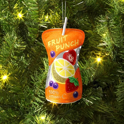 Christmas Fabric Fruit Punch Ornament - Wondershop™ 3 Christmas Fabric Fruit Punch Ornament - Wondershop™