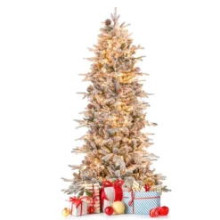 Costway 6 FT/7.5FT Pre-Lit Christmas Tree Snow Flocked Hinged With 715/1107 Branch Tips & 210/350 Lights 22 Costway 6 FT/7.5FT Pre-Lit Christmas Tree Snow Flocked Hinged With 715/1107 Branch Tips & 210/350 Lights -Northlight Sale GUEST 0fd35c6a 70e3 4328 850a a8bbd847774d