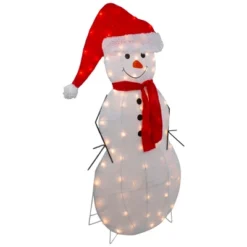 Northlight 42" Lighted 2D Chenille Snowman In Santa Hat Outdoor Christmas Decoration 9 Northlight 42" Lighted 2D Chenille Snowman In Santa Hat Outdoor Christmas Decoration -Northlight Sale GUEST 10494ffe 6c6f 457b b9c0 ec8df0954e71