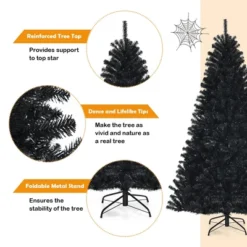 Costway 6ft Pre-lit PVC Christmas Halloween Tree Black W/ 250 Purple LED Lights 18 Costway 6ft Pre-lit PVC Christmas Halloween Tree Black W/ 250 Purple LED Lights -Northlight Sale GUEST 13c8a12b c67e 431c 9a39 3d500ca1bb6e