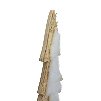 Northlight Snowy Wooden Tree Christmas Decoration - 14.5" - Beige And White 7 Northlight Snowy Wooden Tree Christmas Decoration - 14.5" - Beige And White - Image 5