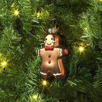 Christmas Glass Gingerbread Man Ornament - Wondershop™ 3 Christmas Glass Gingerbread Man Ornament - Wondershop™