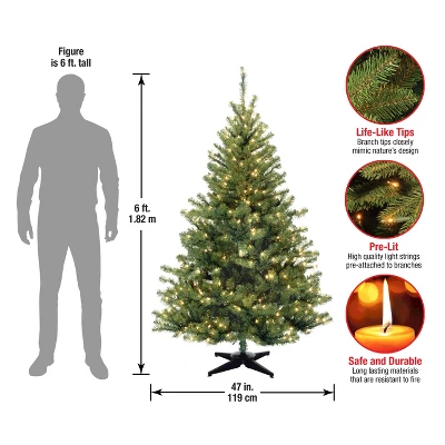 6' Unlit Kincaid Spruce Artificial Christmas Tree Clear Lights - National Tree Company 6 6' Unlit Kincaid Spruce Artificial Christmas Tree Clear Lights - National Tree Company - Image 4
