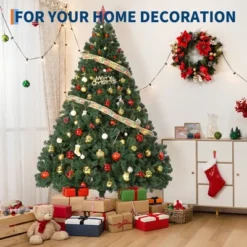 Artificial Christmas Tree, Unlit Full Classic Spruce Xmas Tree With 1450 PVC Branch Tips, Easy To Assemble With Hinge, Metal Foldable Base -Northlight Sale GUEST 15f6df1f 14d2 4c24 a18f 5839117d170f