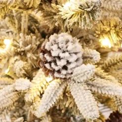 LuxenHome 3-Piece Pre-Lit Snowy Branches Artificial Christmas Tree Set With Metal Base Green -Northlight Sale GUEST 1801b06a e5e6 46be bed5 bf1180fe65b7