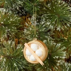4" Glass Steamed Buns Christmas Tree Ornament - Wondershop™