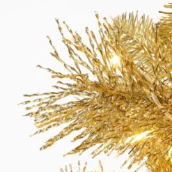 LuxenHome 7.5Ft Pre-Lit Gold Tinsel Artificial Pine Tree With Metal Stand 21 LuxenHome 7.5Ft Pre-Lit Gold Tinsel Artificial Pine Tree With Metal Stand -Northlight Sale GUEST 1918916a 8a73 4623 a691 da2dc5ced5fe