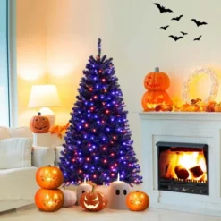 Costway 6/7/8 FT Halloween Tree Artificial Decoration Tree With 758/1040/1408 Branch Tips 6 Lighting Modes -Northlight Sale GUEST 198cdb47 6968 48ac ad11 3b3ee86158dc
