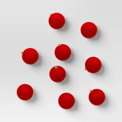 9ct 80mm Christmas Flocked Ball Ornament Set - Wondershop™ -Northlight Sale GUEST 19ceb34d 1310 457d a3c8 e57ee30c9eca