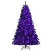 Costway 7ft Pre-lit PVC Christmas Tree Black W/ 500 Purple LED Lights -Northlight Sale GUEST 1aa37060 fe18 4da3 8949 304f56c4588e