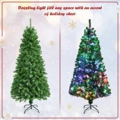 Costway 5/6/7 Ft Pre-lit Fiber Optic PVC Artificial Christmas Tree With 449/617/820 Branch Tips 19 Costway 5/6/7 Ft Pre-lit Fiber Optic PVC Artificial Christmas Tree With 449/617/820 Branch Tips -Northlight Sale GUEST 1dd2586a 319a 4c26 8892 f602f2db9004