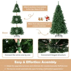 Costway 6FT/7FT Pre-Lit Hinged Christmas Tree With 260/350 Multi-Color Lights & 3-Minute Quick Shape No Fluffing Required -Northlight Sale GUEST 1e8af054 2a3c 45b6 84ff b48ef4d9509b