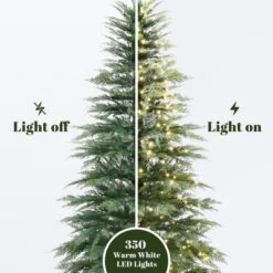 LuxenHome 6.5Ft Pre-Lit Green Cypress Artificial Christmas Tree With Metal Stand 13 LuxenHome 6.5Ft Pre-Lit Green Cypress Artificial Christmas Tree With Metal Stand -Northlight Sale GUEST 1f80daad 798c 4224 a664 640a659356cd