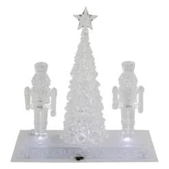 Northlight LED Lighted Icy Crystal Nutcracker And Christmas Tree Decoration - 9" - White Lights -Northlight Sale GUEST 20457538 56ee 478b 9ace e75b39c39131