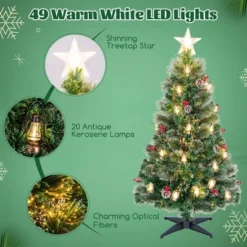 Costway 5/6/7 FT Christmas Tree Artificial Xmas Tree With 8 Lighting Modes 49/64/80 Warm LED Lights -Northlight Sale GUEST 217a6f6e b16d 4762 b557 6b617fd03ae4
