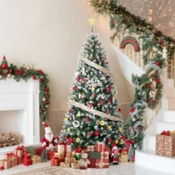 4.5/6/7.5/9ft Pre-Lit Artificial Christmas Tree With Pinecones, Warm White Lights, Hinged Branches, PVC Fir Tips, Easy Assembly 19 4.5/6/7.5/9ft Pre-Lit Artificial Christmas Tree With Pinecones, Warm White Lights, Hinged Branches, PVC Fir Tips, Easy Assembly -Northlight Sale GUEST 2283c70b 6327 4f0b a331 049898af4c41