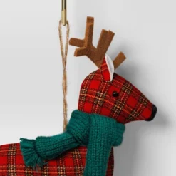 Christmas Fabric Deer Ornament Red Plaid - Wondershop™ -Northlight Sale GUEST 22b71528 10a0 4de8 9497 ca4cd3d4735a