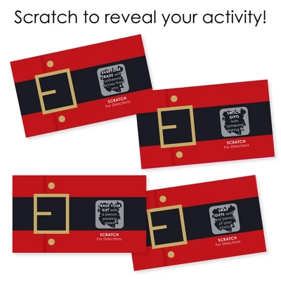 Big Dot Of Happiness Jolly Santa Claus - Christmas Party White Elephant Gift Exchange Game Scratch Off Cards - 22 Count 4 Big Dot Of Happiness Jolly Santa Claus - Christmas Party White Elephant Gift Exchange Game Scratch Off Cards - 22 Count - Image 2