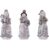 Transpac Resin Glitter Snowman Figurine Set Of 3 - Festive Christmas Decorative Objects For Holiday Cheer