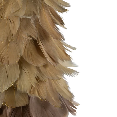 Northlight Feather Layered Cone Tree Christmas Decoration - 19.5" - Moss Green And Brown 7 Northlight Feather Layered Cone Tree Christmas Decoration - 19.5" - Moss Green And Brown - Image 5