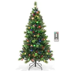 Costway 6FT/7FT/8FT Pre-Lit Artificial Christmas Tree 9 Lighting Modes With 300/400/500 LED Lights & Timer -Northlight Sale GUEST 2638a374 8da2 411e 88a5 4cc8a8732ba6