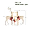 LuxenHome Lighted White & Gold Glitter Deer Family Set, Indoor/Outdoor Christmas Decoration White, Gold, Red, Green -Northlight Sale GUEST 2731e659 7798 409e a5e6 dda0d5231e52