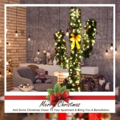 Costway 7Ft Pre-Lit Cactus Christmas Tree LED Lights Ball Ornaments -Northlight Sale GUEST 27e88b91 a949 4adc 9f13 490624a5531b