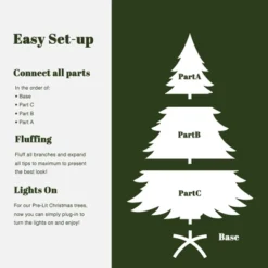 LuxenHome 6.5Ft Pre-Lit Green Cypress Artificial Christmas Tree With Metal Stand 12 LuxenHome 6.5Ft Pre-Lit Green Cypress Artificial Christmas Tree With Metal Stand -Northlight Sale GUEST 2a8a2950 b047 47ba bf5a d1ad2a1fd4e2