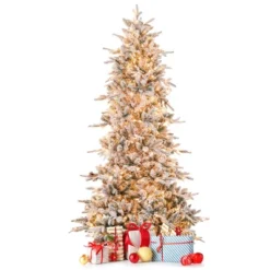 Costway 6 FT/7.5FT Pre-Lit Christmas Tree Snow Flocked Hinged With 715/1107 Branch Tips & 210/350 Lights 23 Costway 6 FT/7.5FT Pre-Lit Christmas Tree Snow Flocked Hinged With 715/1107 Branch Tips & 210/350 Lights -Northlight Sale GUEST 2a8bc728 3604 45e0 be69 b490ba7f672a