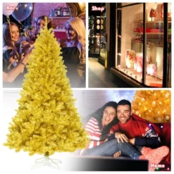 Costway 7.5Ft Hinged Unlit Artificial Tinsel Christmas Tree Holiday,Silver ,Gold 16 Costway 7.5Ft Hinged Unlit Artificial Tinsel Christmas Tree Holiday,Silver ,Gold -Northlight Sale GUEST 2c229eed 19e7 47c1 a84e e0f1c37d8810