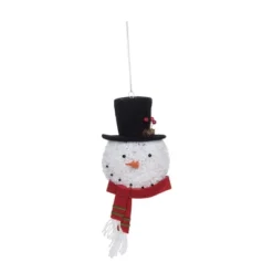 Transpac Foam Snowman Head Door Decor For Christmas Cheer Indoor Tabletop Decoration And Hostess Gift