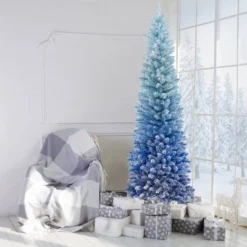 Costway 6/7 FT Blue Gradient Snow Flocked Artificial Christmas Tree With 435/725 Lush Branch Tips 15 Costway 6/7 FT Blue Gradient Snow Flocked Artificial Christmas Tree With 435/725 Lush Branch Tips -Northlight Sale GUEST 2d6bcd91 f625 47c2 b397 080abbe37ebb