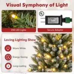 Costway 6FT/9FT Pre-Lit Christmas Tree Hinged Slim Pencil Xmas With 250/500 LED Lights -Northlight Sale GUEST 2d9dcfb5 cd03 40f6 bfb6 b98883b75f48