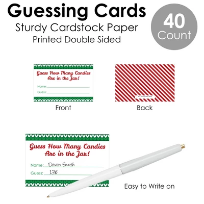 Big Dot Of Happiness Ugly Sweater - How Many Candies Holiday And Christmas Party Game - 1 Stand And 40 Cards - Candy Guessing Game 7 Big Dot Of Happiness Ugly Sweater - How Many Candies Holiday And Christmas Party Game - 1 Stand And 40 Cards - Candy Guessing Game - Image 5