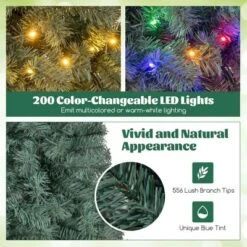 Costway 4.5/6.5/7.5/9 FT Artificial Xmas Tree With 256/556/724/1168 Branch Tips 100/200/250/500 LED Lights 9 Lighting Modes -Northlight Sale GUEST 30d2b6f3 134d 4485 83c8 911403b3a0e3