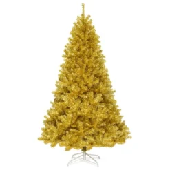 Costway 7.5Ft Hinged Unlit Artificial Tinsel Christmas Tree Holiday,Silver ,Gold 22 Costway 7.5Ft Hinged Unlit Artificial Tinsel Christmas Tree Holiday,Silver ,Gold -Northlight Sale GUEST 3151d490 34ba 4aac bb1d 8d468aca3b80