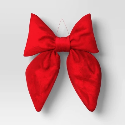 16" Christmas Velvet Bow Decor - Wondershop™ 6 16" Christmas Velvet Bow Decor - Wondershop™ - Image 4